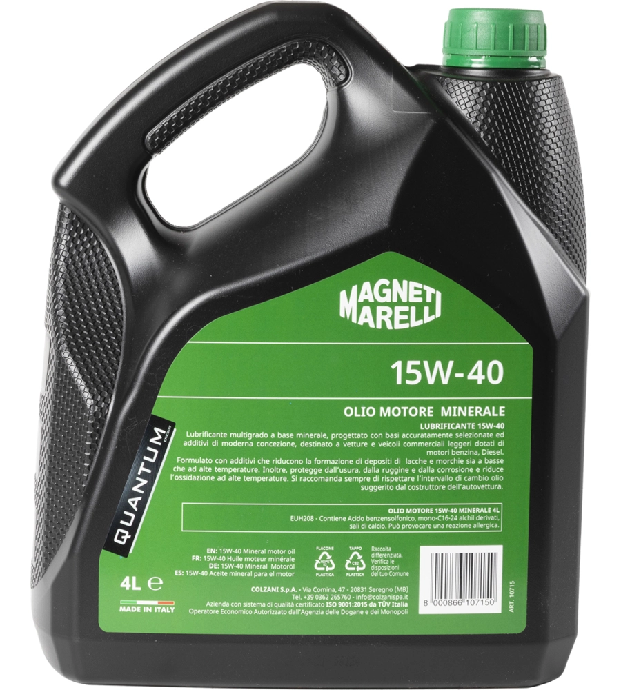 Magneti marelli lubrificante auto minerale olio motore 15w-40  4lt